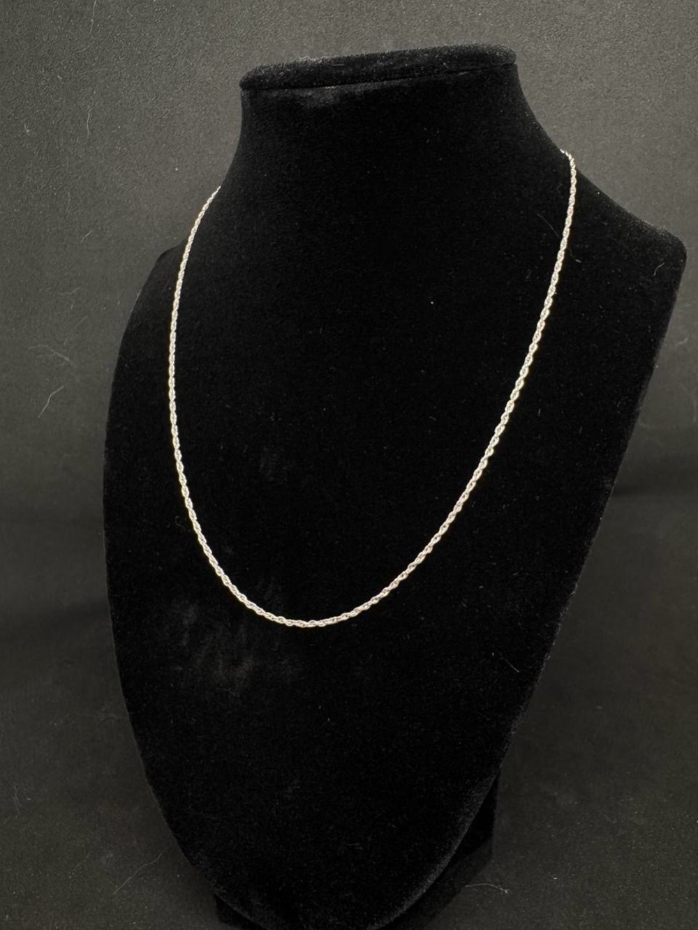9” Silver-Tone Rope Style Chain Necklace